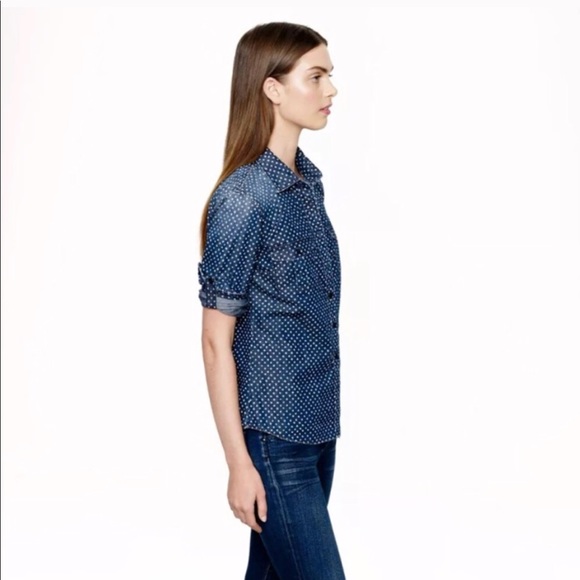 J. Crew Chambray shirt in Star Dot - Picture 7 of 7